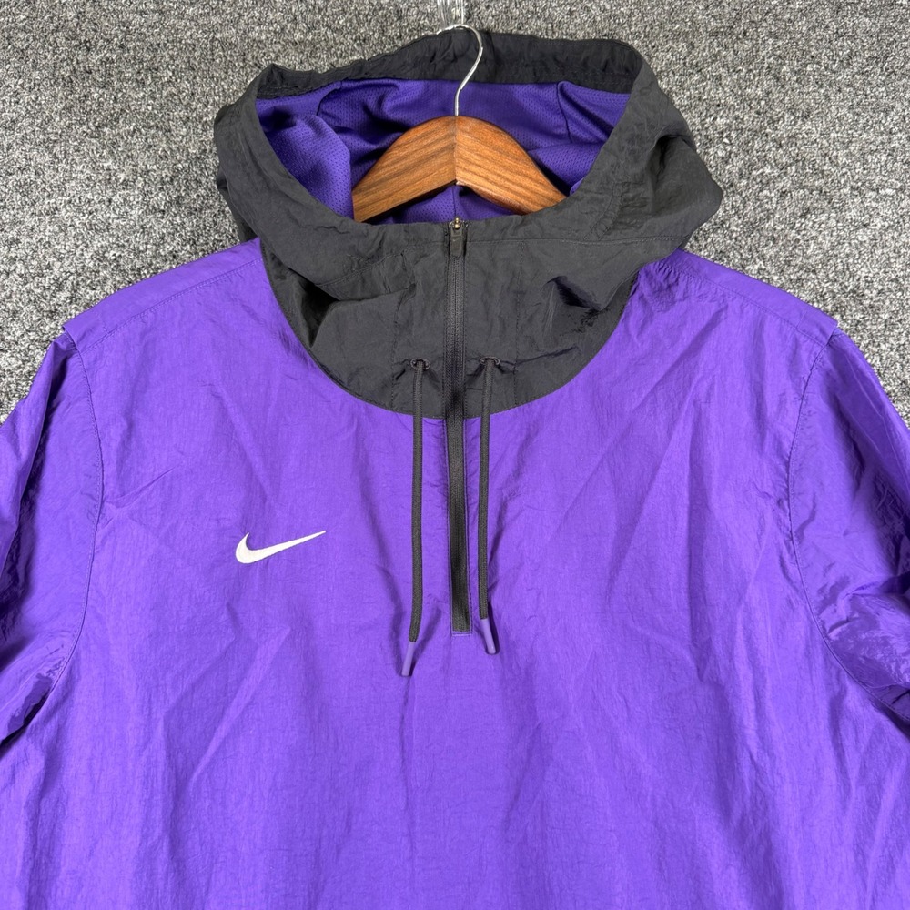 Nike Mens Sportswear Anorak Windbreaker Purple Black Large